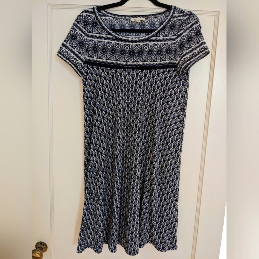 NWOT Max Studio Blue Print Dress XS